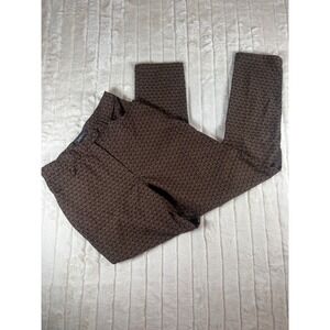 Harold's Brown Geometric Print Pants Women's Size‎ 4 Career Casual